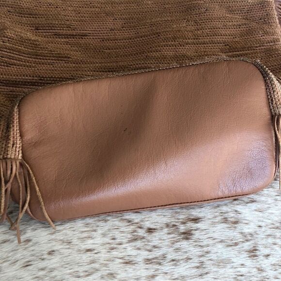 Elliot Lucca Tan suede and Leather woven shade bag - Picture 4 of 8